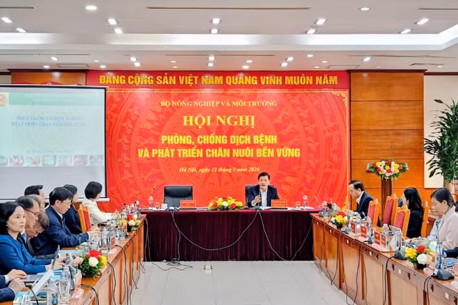 Toàn cảnh hội nghị phát triển chăn nuôi. (Ảnh: BÀO TRUNG)
