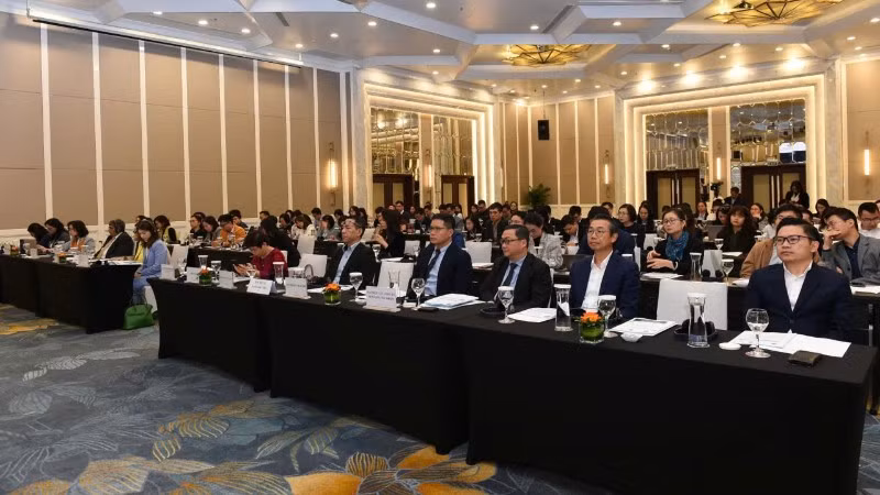 Quang cảnh Hội thảo “Thị trường xếp hạng tín nhiệm Việt Nam, định hướng và tiềm năng phát triển” diễn ra ngày 12/11 tại Hà Nội.