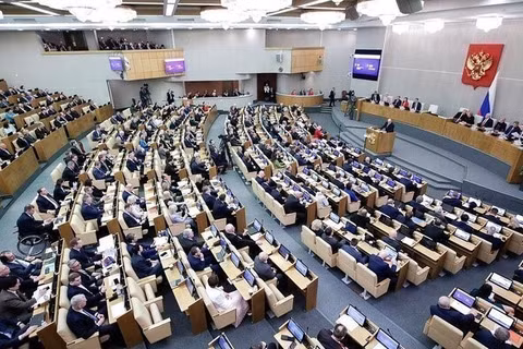Một phiên họp Duma Quốc gia (Hạ viện) Nga ở Moskva. (Ảnh: IRNA/TTXVN)