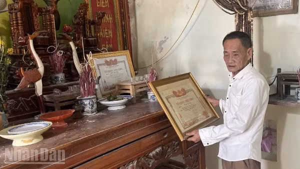 Ông Trần Trung, em trai của 2 liệt sĩ Võ Tấn Thọ và Trần Sỹ Lực.