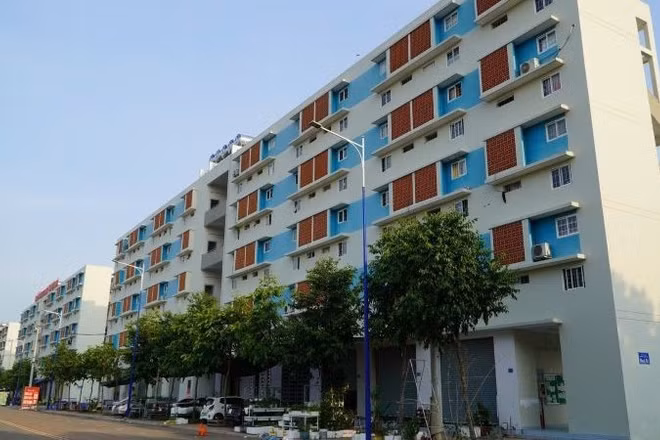 Dự án Nhà ở xã hội Định Hòa (giai đoạn 1) phường Bình Dương đã xây dựng khoảng 3.700 căn hộ, mang lại chỗ ở ổn định cho khoảng 7.000 người lao động. (Ảnh: THẾ ANH)