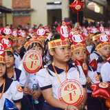 Học sinh Thành phố Hồ Chí Minh trong lễ khai giảng năm học 2025-2026. (Ảnh minh họa: THẾ ANH)