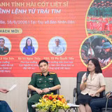 Quang cảnh Tọa đàm “Tìm kiếm, quy tập và xác định danh tính hài cốt liệt sĩ - Mệnh lệnh từ trái tim” của Báo Nhân Dân. (Ảnh MINH DUY)
