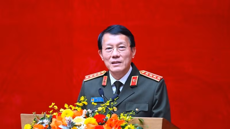 Bộ trưởng Lương Tam Quang phát biểu chỉ đạo tại Hội nghị. Ảnh: Bộ Công an.