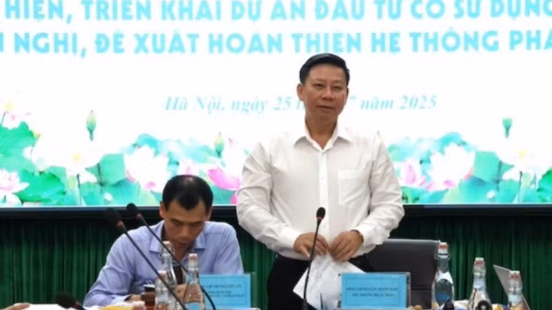 Thứ trưởng Tư pháp Nguyễn Thanh Ngọc phát biểu.