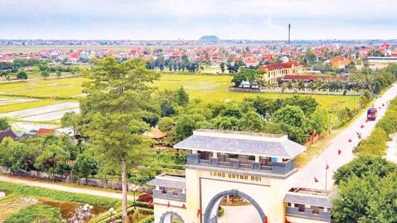 Xã Quỳnh Anh đang từng ngày đổi thay với diện mạo mới. (Ảnh: ĐÌNH PHƯỢNG-QUỲNH CHI)