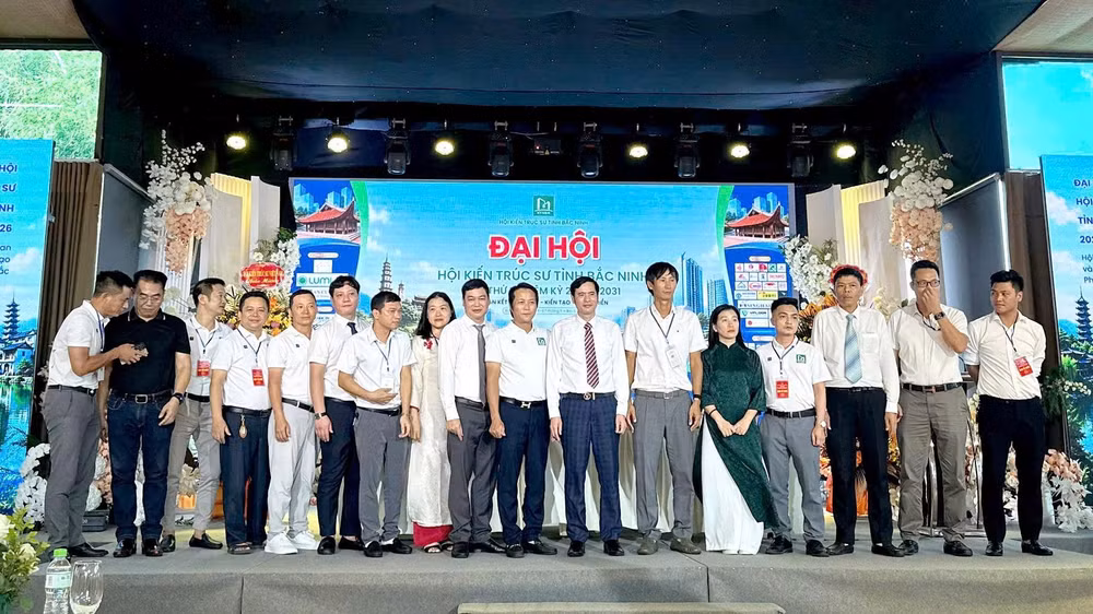 Ban chấp hành Hội Kiến trúc sư Bắc Ninh nhiệm kỳ 2026-2030 ra mắt tại đại hội.