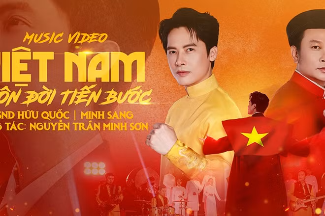 Poster MV "Việt Nam muôn đời tiến bước" của ca sĩ Minh Sang. (Ảnh: Nhân vật cung cấp)
