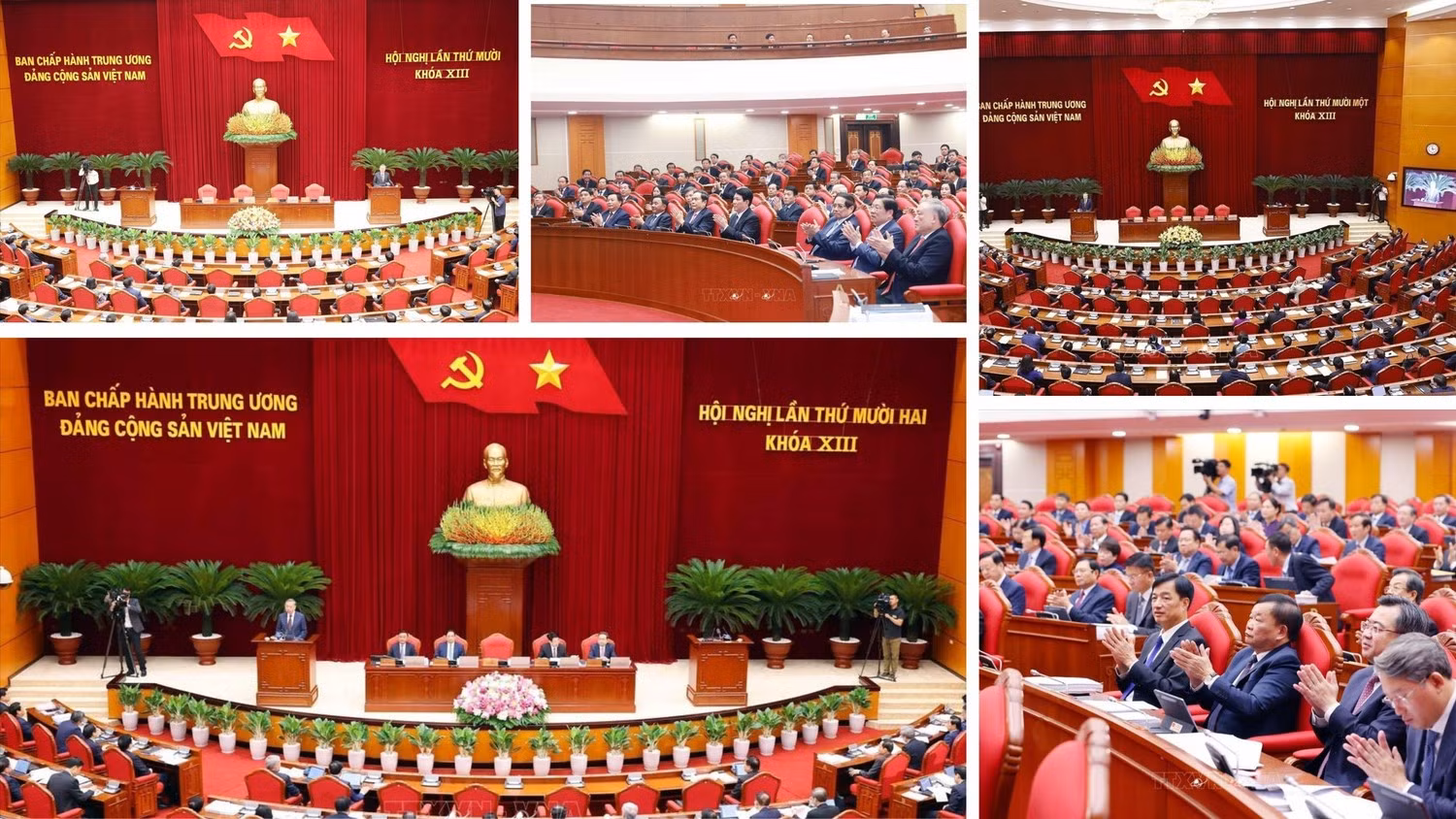 Hội nghị Trung ương 10, 11, 12, Ban Chấp hành Trung ương khóa XIII đã thảo luận dân chủ, kỹ lưỡng và thống nhất rất cao ban hành Phương hướng công tác nhân sự Ban Chấp hành Trung ương Đảng khoá XIV. (Ảnh: TTXVN)
