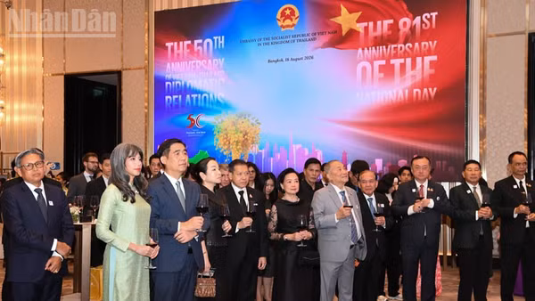 Lễ kỷ niệm 50 năm thiết lập quan hệ ngoại giao Việt Nam-Thái Lan và 81 năm Quốc khánh Việt Nam. (Ảnh: MINH THẮNG)