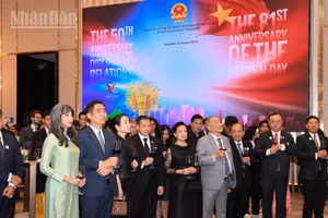 Lễ kỷ niệm 50 năm thiết lập quan hệ ngoại giao Việt Nam-Thái Lan và 81 năm Quốc khánh Việt Nam. (Ảnh: MINH THẮNG)