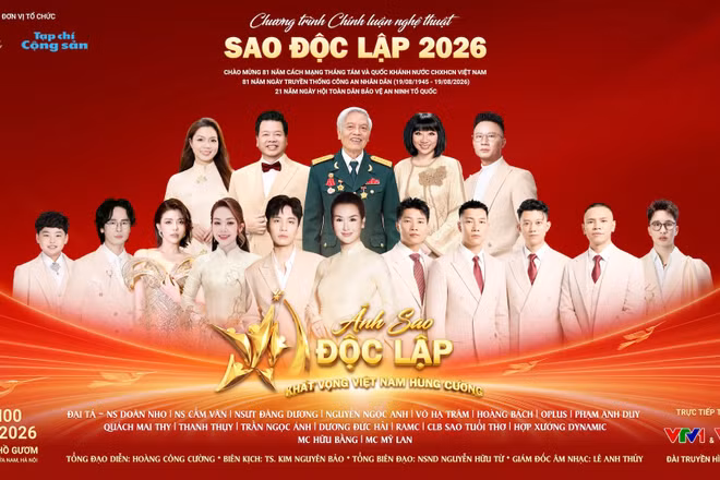 Poster Chương trình chính luận nghệ thuật “Sao Độc lập” năm 2026 (Ảnh: Ban tổ chức)