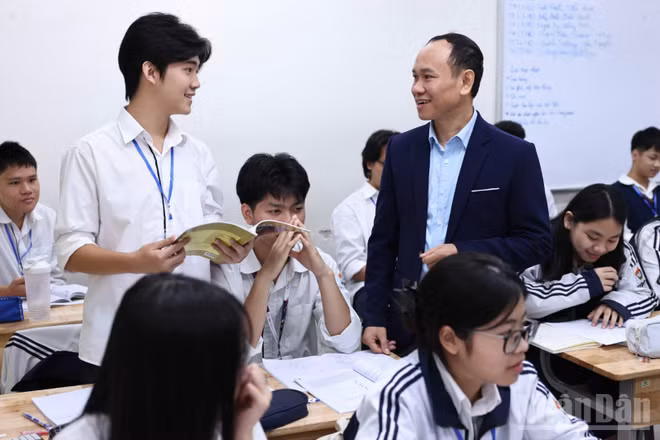 Trong giờ học tại Trường trung học phổ thông Việt Đức (Hà Nội). (Ảnh minh họa: ĐẠI THẮNG)