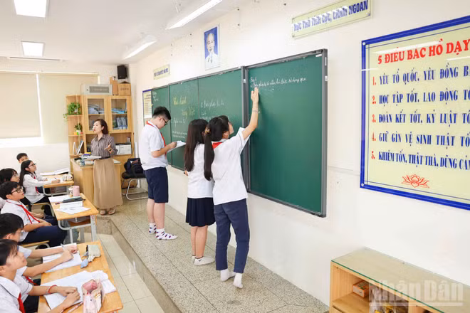 Học sinh trung học cơ sở. (Ảnh minh họa: ĐẠI THẮNG)