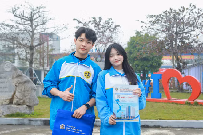 Sinh viên Trường đại học Giao thông vận tải. (Ảnh: Trường đại học Giao thông vận tải - UTC)