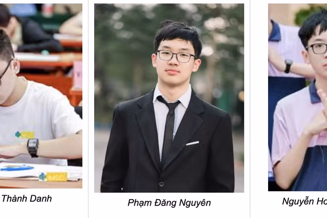 Học sinh đạt huy chương tại Olympic Toán học châu Á-Thái Bình Dương (APMO) 2026: Huy chương Vàng Trần Đại Thành Danh; Huy chương Bạc Phạm Đăng Nguyên và Nguyễn Hoàng Phương. (Ảnh: VIASM)