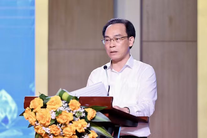 Bộ trưởng Giáo dục và Đào tạo Hoàng Minh Sơn phát biểu tại Hội nghị Giám đốc Sở Giáo dục và Đào tạo năm 2026. (Ảnh: NGUYỄN MẠNH)