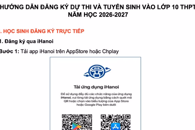 Hướng dẫn cách đăng ký trực tuyến tuyển sinh vào lớp 10 của Hà Nội