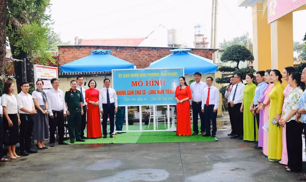 UBND phường Tam Phước ra mắt mô hình “Không gian chia sẻ - lắng nghe tiếng dân” ngày 14/9/2026.