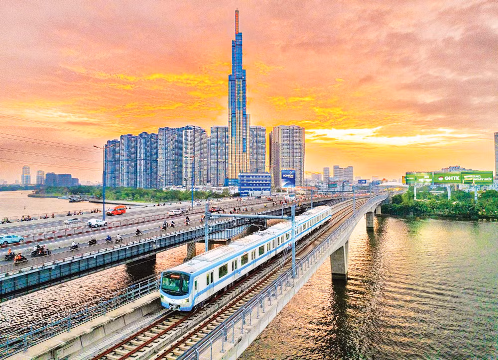 Metro góp phần giảm ùn tắc giao thông tại Thành phố Hồ Chí Minh.