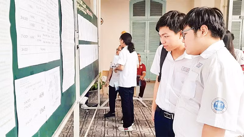 Học sinh Thành phố Hồ Chí Minh tham gia Kỳ thi tốt nghiệp THPT năm học 2024-2025.
