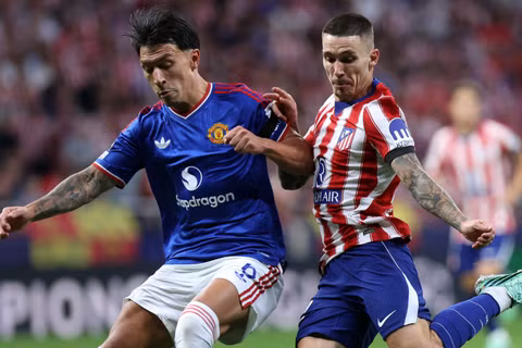 Manchester United (áo xanh) nhận thất bại trước Atletico Madrid. (Ảnh: Atletico Madrid)