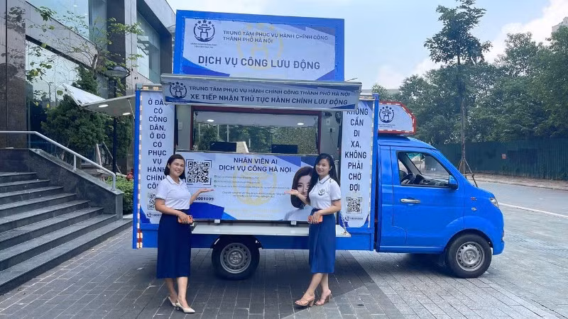 Mô hình dịch vụ công lưu động của thành phố Hà Nội.