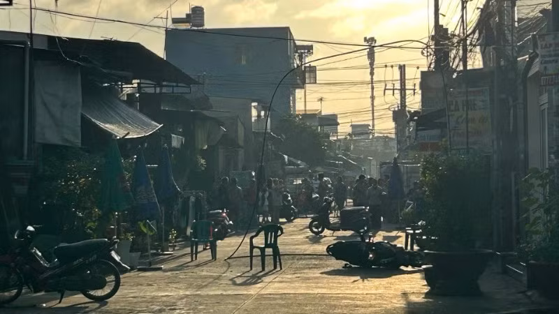 Hiện trường nơi xảy ra sự việc.