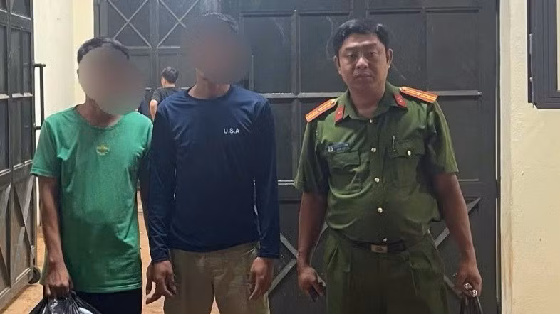 Hai đối tượng Nguyễn Văn Phước và Phùng Thái Quang bị bắt giữ.