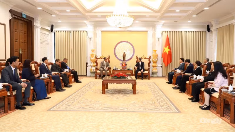 Quang cảnh buổi tiếp.