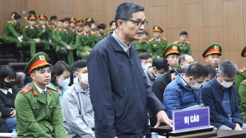 Bị cáo Nguyễn Thanh Phong tại phiên tòa sơ thẩm.