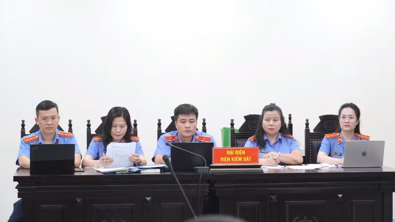Đại diện Viện Kiểm sát tại phiên tòa. (Ảnh: H.N)