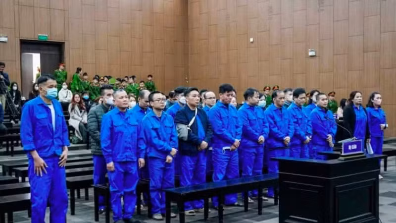 Quang cảnh phiên tòa phúc thẩm