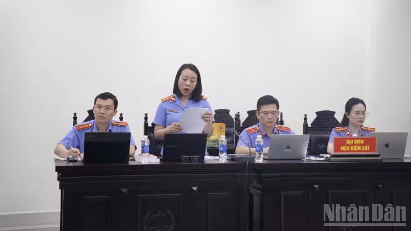 Đại diện Viện Kiểm sát tại phiên tòa.