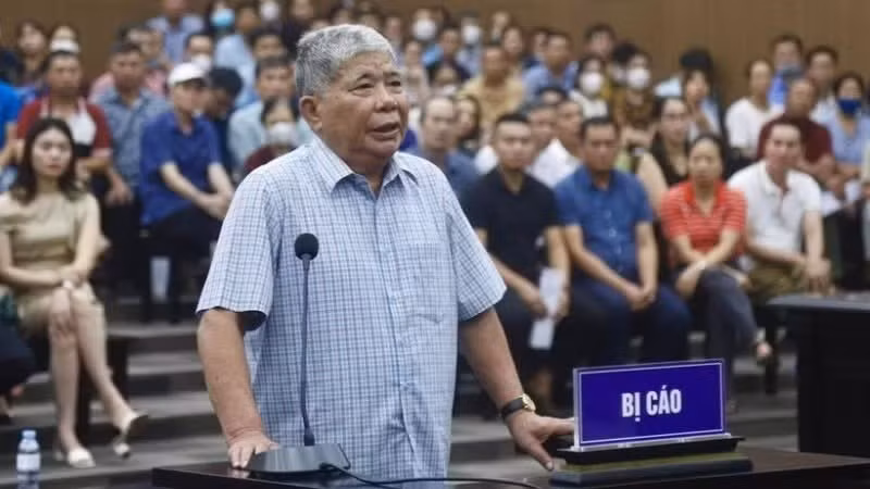 Ông Lê Thanh Thản tại phiên tòa năm 2023. (Ảnh: TL)