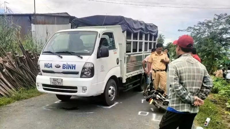 Hiện trường vụ tai nạn. (Ảnh: E.X)