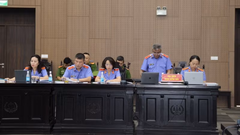 Đại diện Viện Kiểm sát tại phiên tòa.
