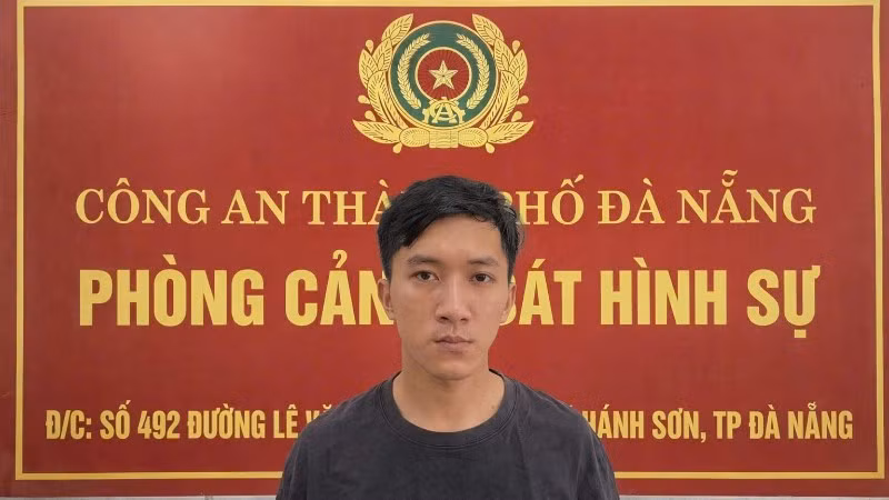 Đối tượng tại cơ quan Công an. (Ảnh: Công an cung cấp)