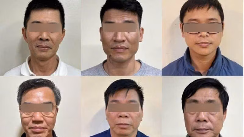 Bị cáo Nguyễn Duy Hưng và các đồng phạm trong vụ án.