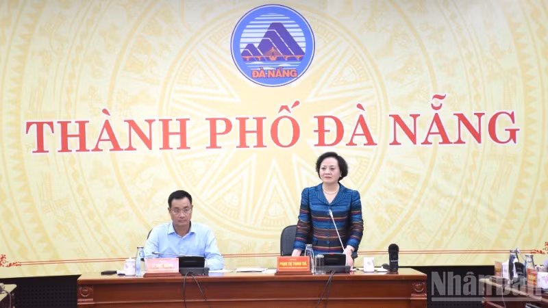 Phó Thủ tướng Chính phủ Phạm Thị Thanh Trà phát biểu kết luận buổi làm việc. (Ảnh: ANH ĐÀO) 