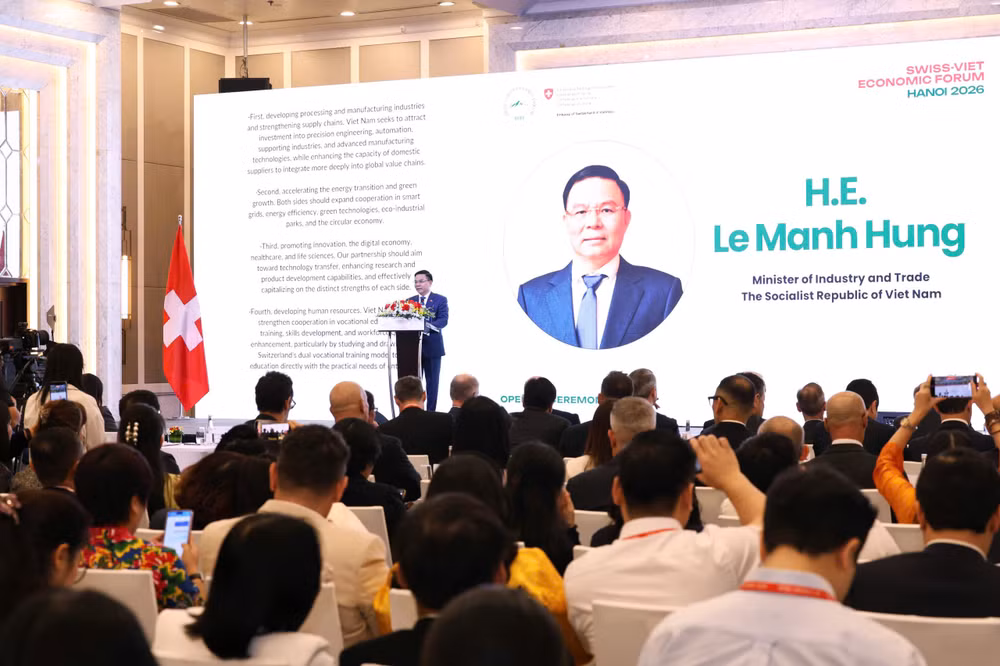 Lễ khai mạc Diễn đàn Kinh tế Thụy Sĩ-Việt Nam (SVEF). (Ảnh: Bộ Công thương)