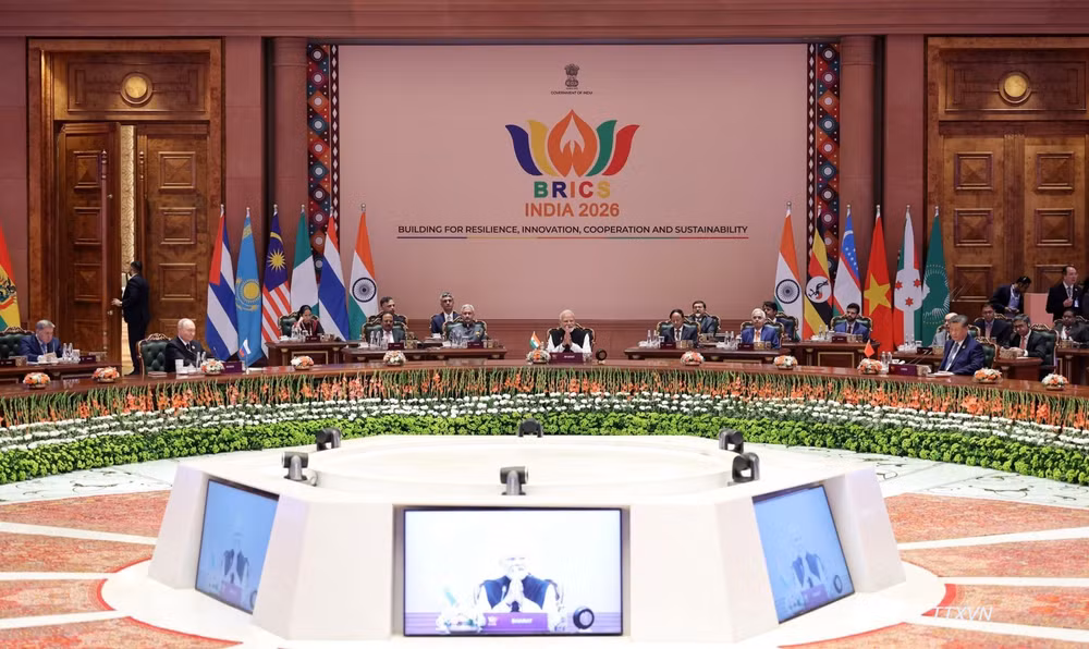 Hội nghị thượng đỉnh BRICS lần thứ 18 đã khai mạc tại thủ đô New Delhi của Ấn Độ, với sự tham dự của Lãnh đạo các nước thành viên. (Ảnh: TTXVN)