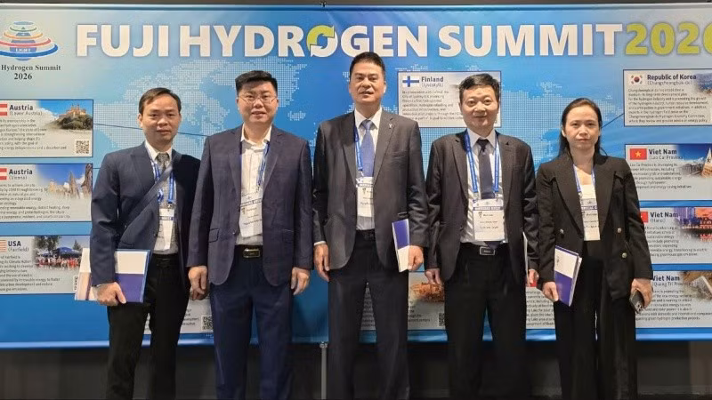 Đoàn công tác thành phố Hà Nội tham dự Hội nghị Fuji Hydrogen Summit 2026. (Ảnh: NT)