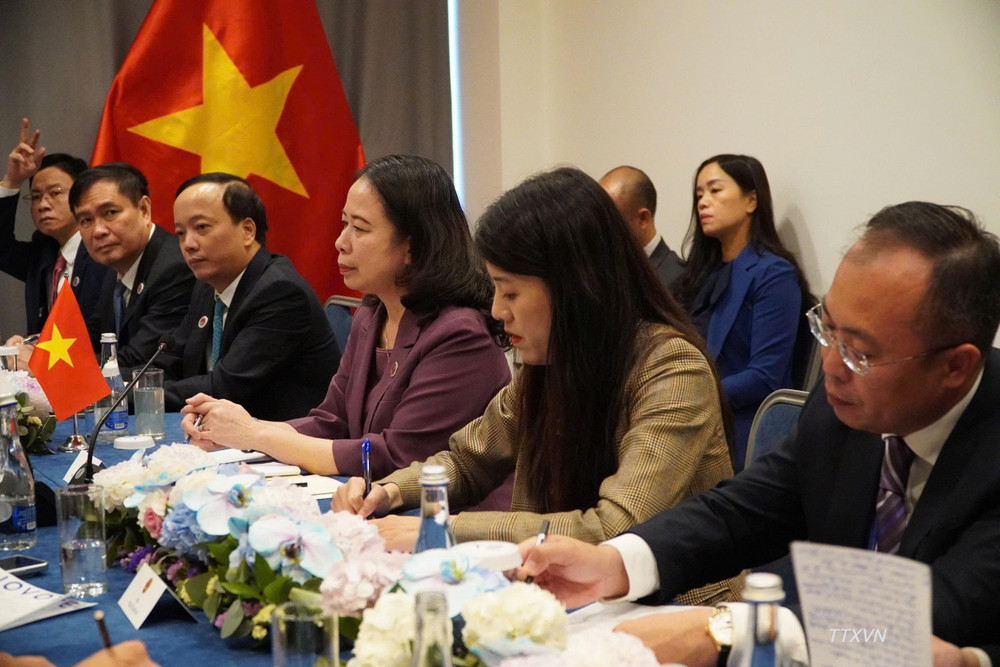Ph&oacute; Chủ tịch nước V&otilde; Thị &Aacute;nh Xu&acirc;n tiếp Tổng Thư k&yacute; SCO.