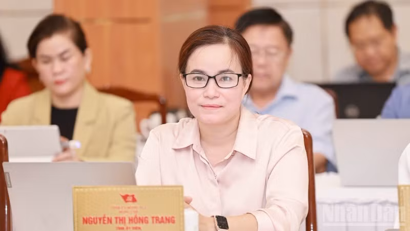 Đồng chí Nguyễn Thị Hồng Trang, Phó Trưởng Ban phụ trách Ban Tuyên giáo và Dân vận Tỉnh ủy Đồng Nai.