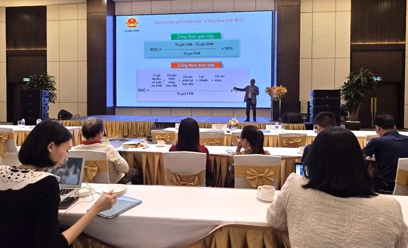 Hội thảo chuyên đề về quy tắc xuất xứ hàng hóa.