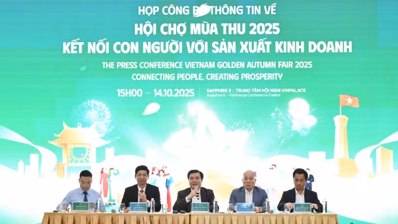 Họp báo Hội chợ mùa thu 2025. 