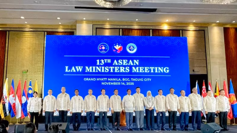Đại diện các nước tham dự Hội nghị Bộ trưởng Tư pháp ASEAN lần thứ 13.