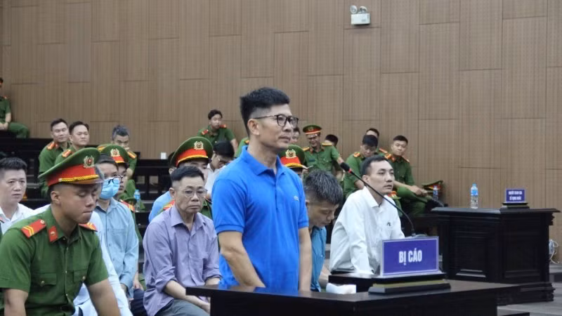 Bị cáo Nguyễn Duy Hưng tại phiên tòa sơ thẩm. 