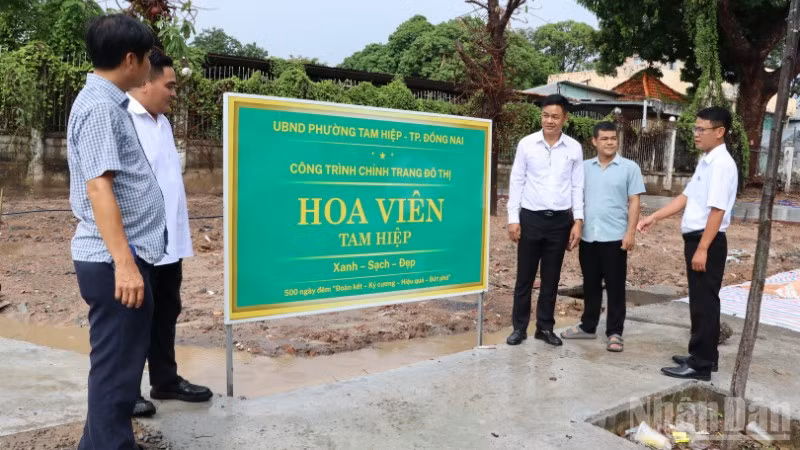 Hoa viên Tam Hiệp được đầu tư xây dựng từ nguồn vốn xã hội hóa.